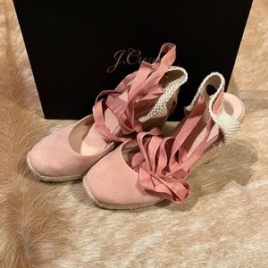 J. Crew lace up suede espadrilles - worn 3 times excellent condition